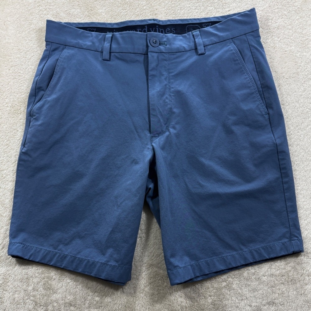 Vineyard Vines Mens Performance Stretch Solid Blue Shorts 30 Meas:‎ 31x8
